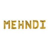 PartyCorp Gold Mehndi Alphabet/Letter Foil Balloon Bannner Decoration Set